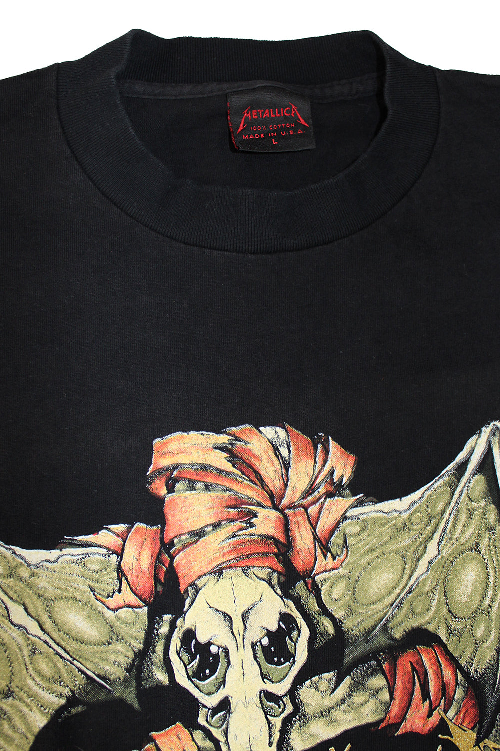 メタリカ Pushead 1992 ポスター LLICA tシャツ Metallica Vintage 1992 Pushead All Over Print T-Shirt - XL