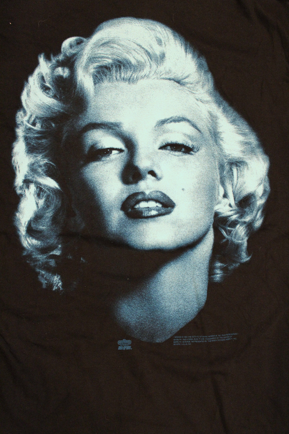 Vintage HUGE AOP Marilyn Monroe on sale Blue Face T-Shirt