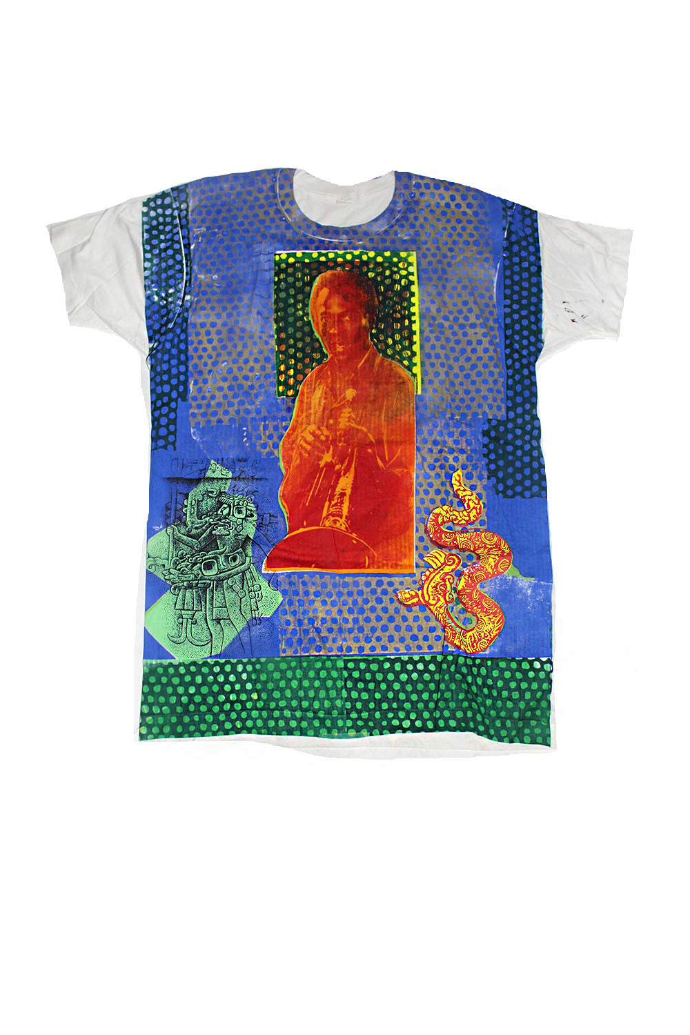 Vintage 90's Michael Rios Hand Painted Art Miles Davis Deadstock T