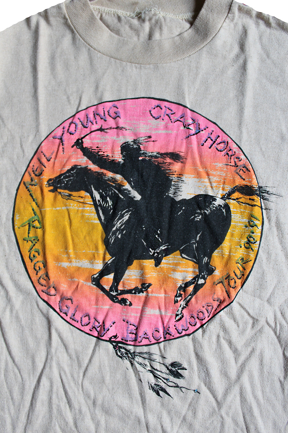 Vintage 90's Neil Young Crazy Horse Ragged Glory Backwoods T-Shirt