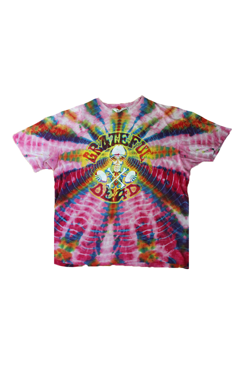 T-shirt Vintage à Plumes Paillettes Tie Dye Années 90 - Marque Ragtops, Taille Large