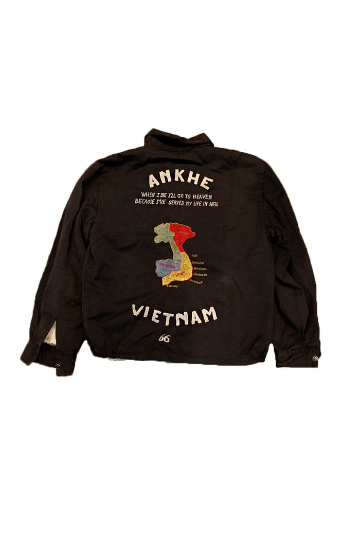 1966 vietnam war souvenir jacket tiger  dragon satin liner