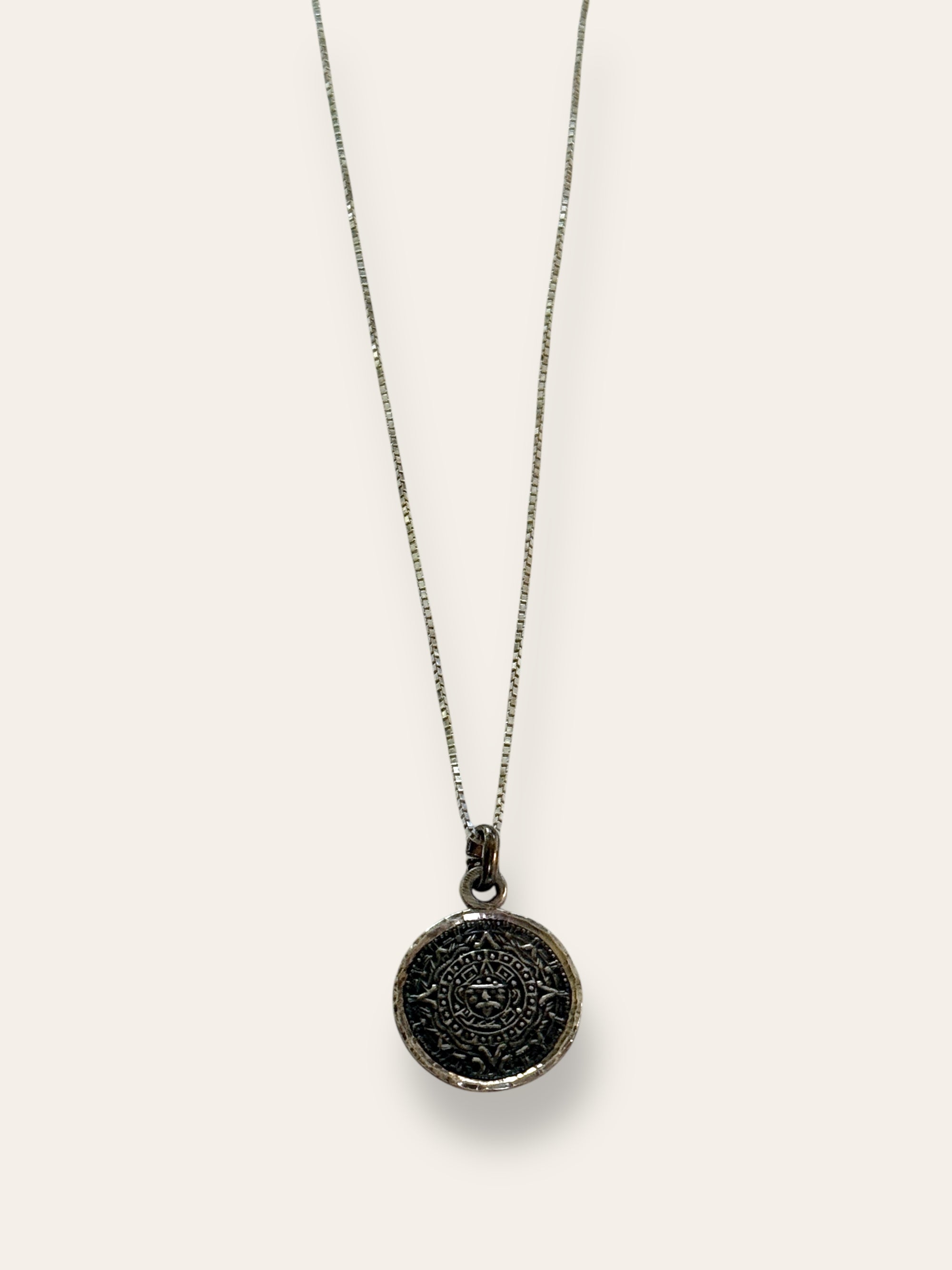 Vintage Aztec Sterling Silver Necklace