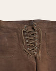 Vintage 1970’s Suede North Beach Leather Lace-Up Pants | Western Flare Trousers W:27