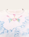 Vintage 1970s Airbrush Thermal Shirt| Handmade Folk Art Top