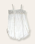 Vintage 1920’s Deadstock Cream Lace & Silk Step In Slip Dress