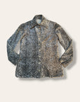 Vintage 1960s Leopard Print Faux Fur Shirt Jacket | Chuck Howard Boutique Clothing