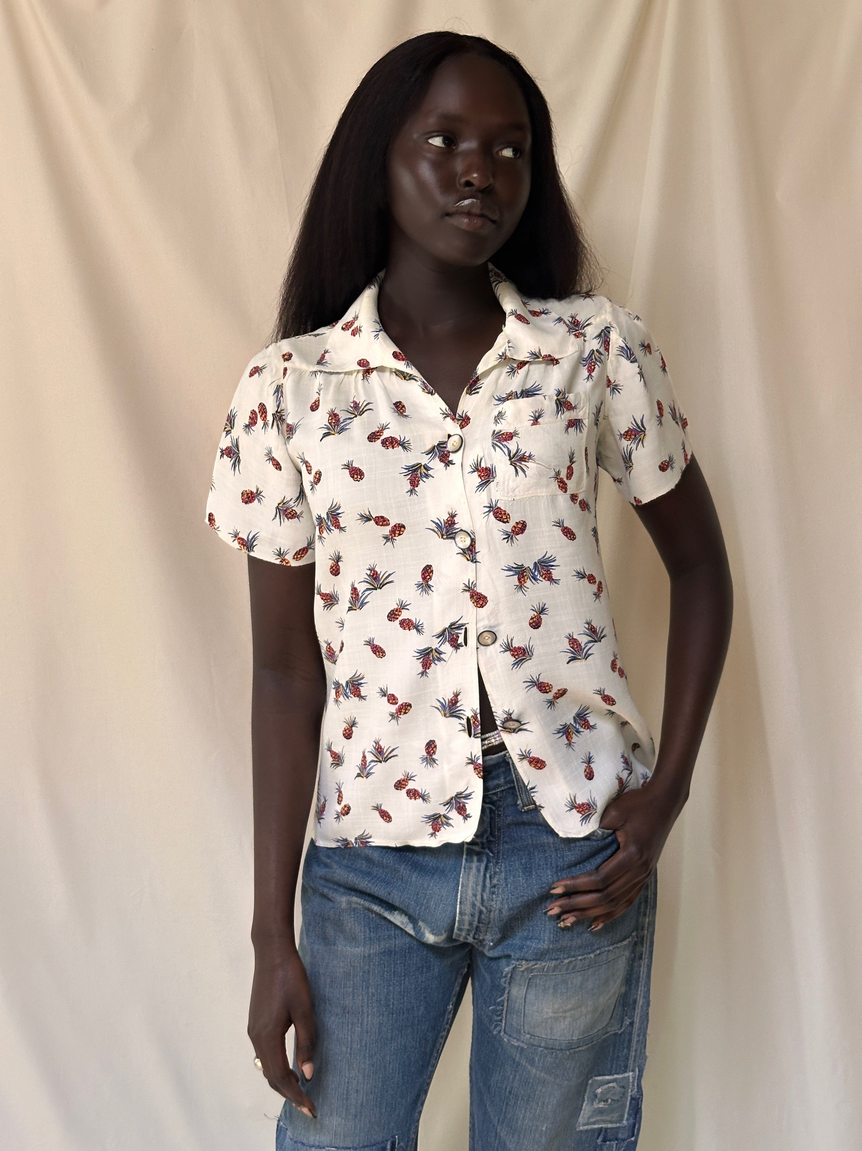 Vintage 1940's-50's Rayon Pineapple Hawaiian Shirt – Afterlife