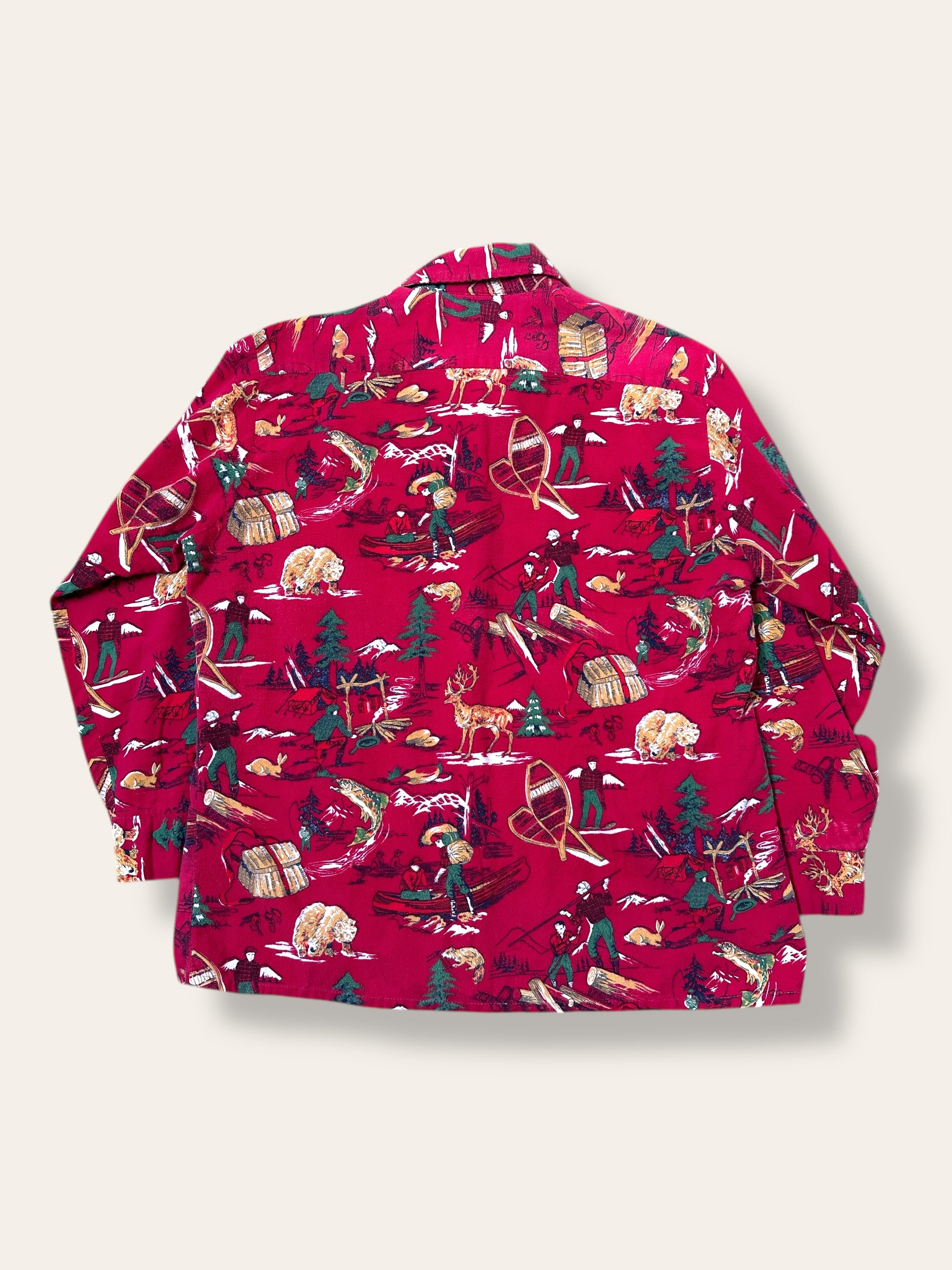 Vintage 1970’s Outdoors All Over Printed Flannel Shirt