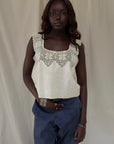 Vintage 1900s Edwardian Crochet Top | Antique Blouse Romantic Cottagecore