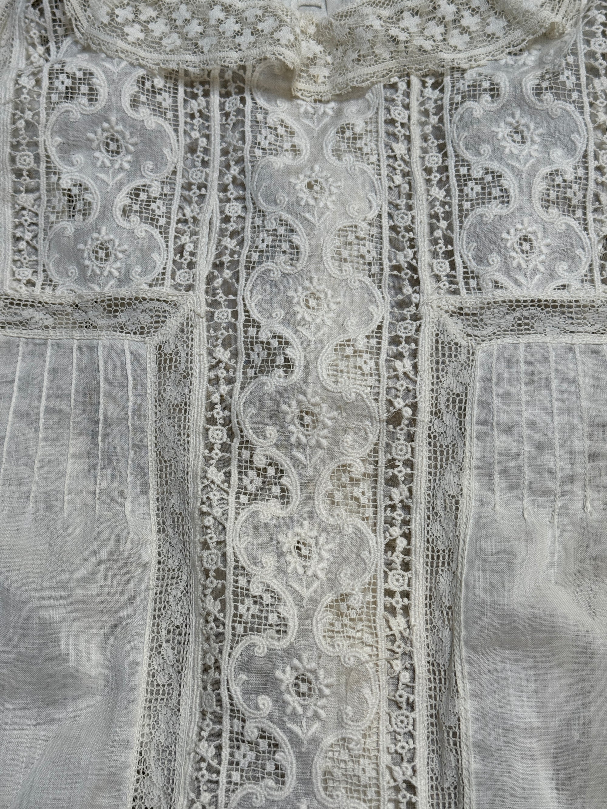 Vintage Edwardian Pleats &amp; Lace Blouse