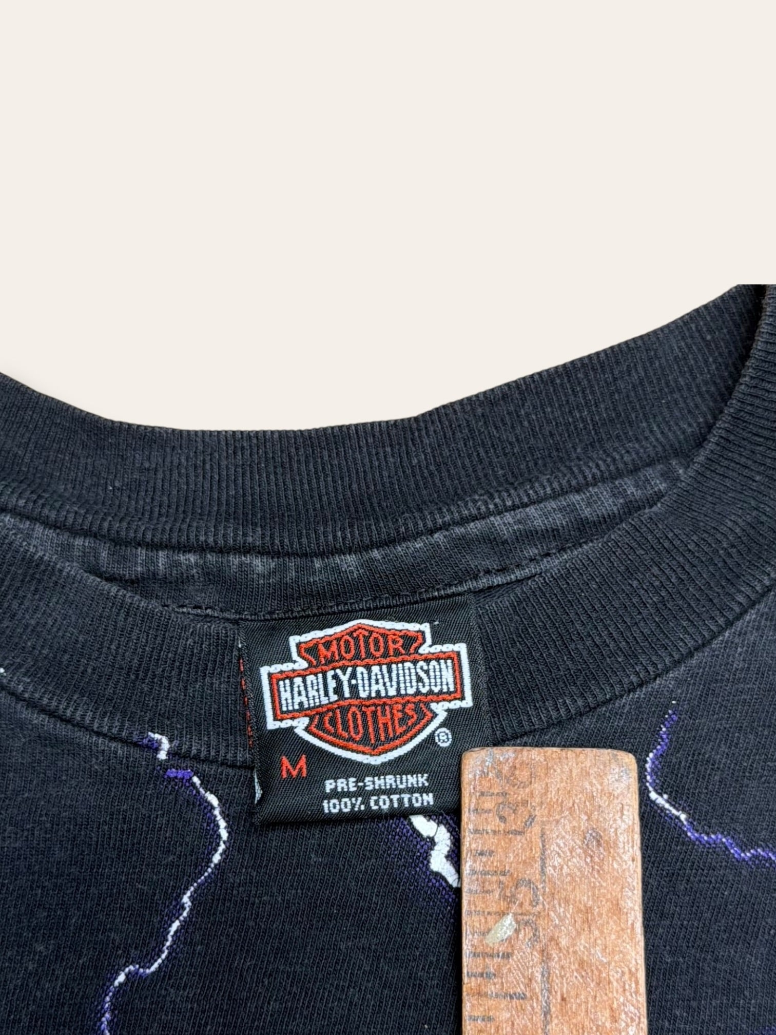 Vintage 1990s Harley Davidson Lightning &amp; Thunder T-Shirt | Bob Dron Oakland Dealer Tee