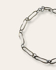 Vintage Sterling Silver Handmade Paperclip Link Necklace | 14.5" Chunky Chain