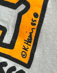 Vintage 1980s Keith Haring Club DV8 San Francisco Dog Graphic T-Shirt | Vintage Graphic Art Tee