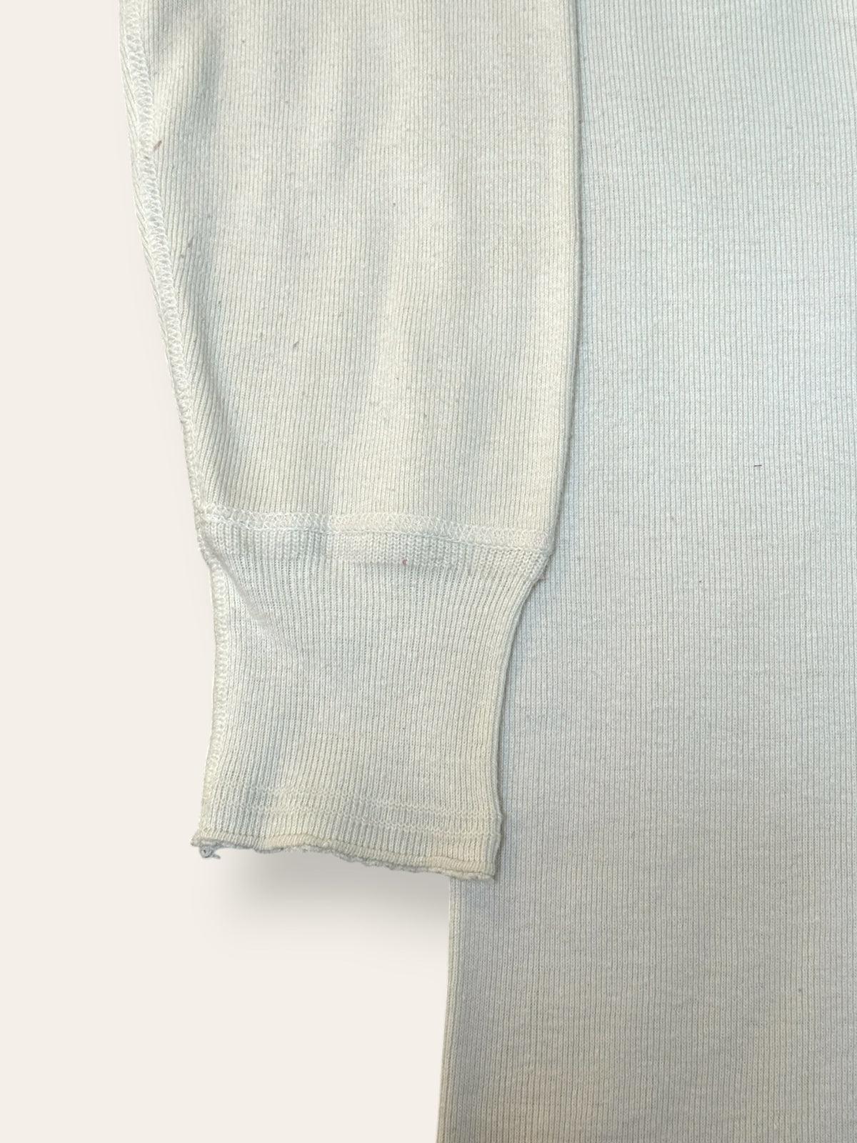 Vintage 1940’s Penney’s Cotton Henley Shirt| Heritage Blank Antique White Shirt