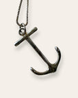 Vintage Sterling Silver Anchor Necklace | Nautical 925 Silver Pendant