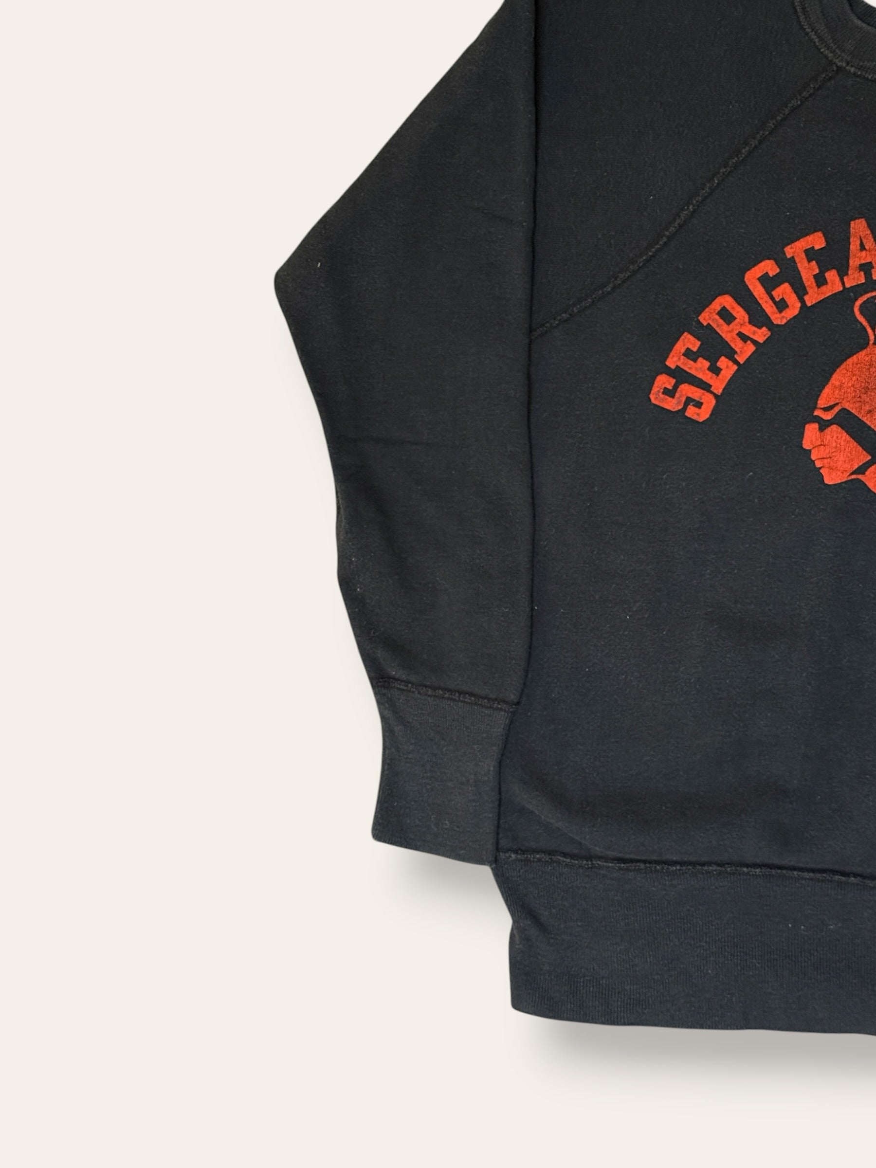 Vintage 1960’s Flock Print Sergeant Bluff School Sweatshirt