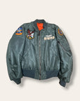 Vintage 1960s USAF MA-1 Bomber Jacket | Skyline Clothing Corp| 1962 Named "Goodwin" w/Patches Sz M | Korean War