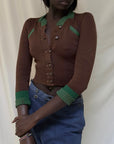 Vintage 1940’s Hilltoppers M.C. Wool Cardigan Sweater