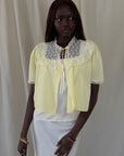 Vintage 1930s Silk & Lace Bed Jacket | Silk Lingerie Layering Top