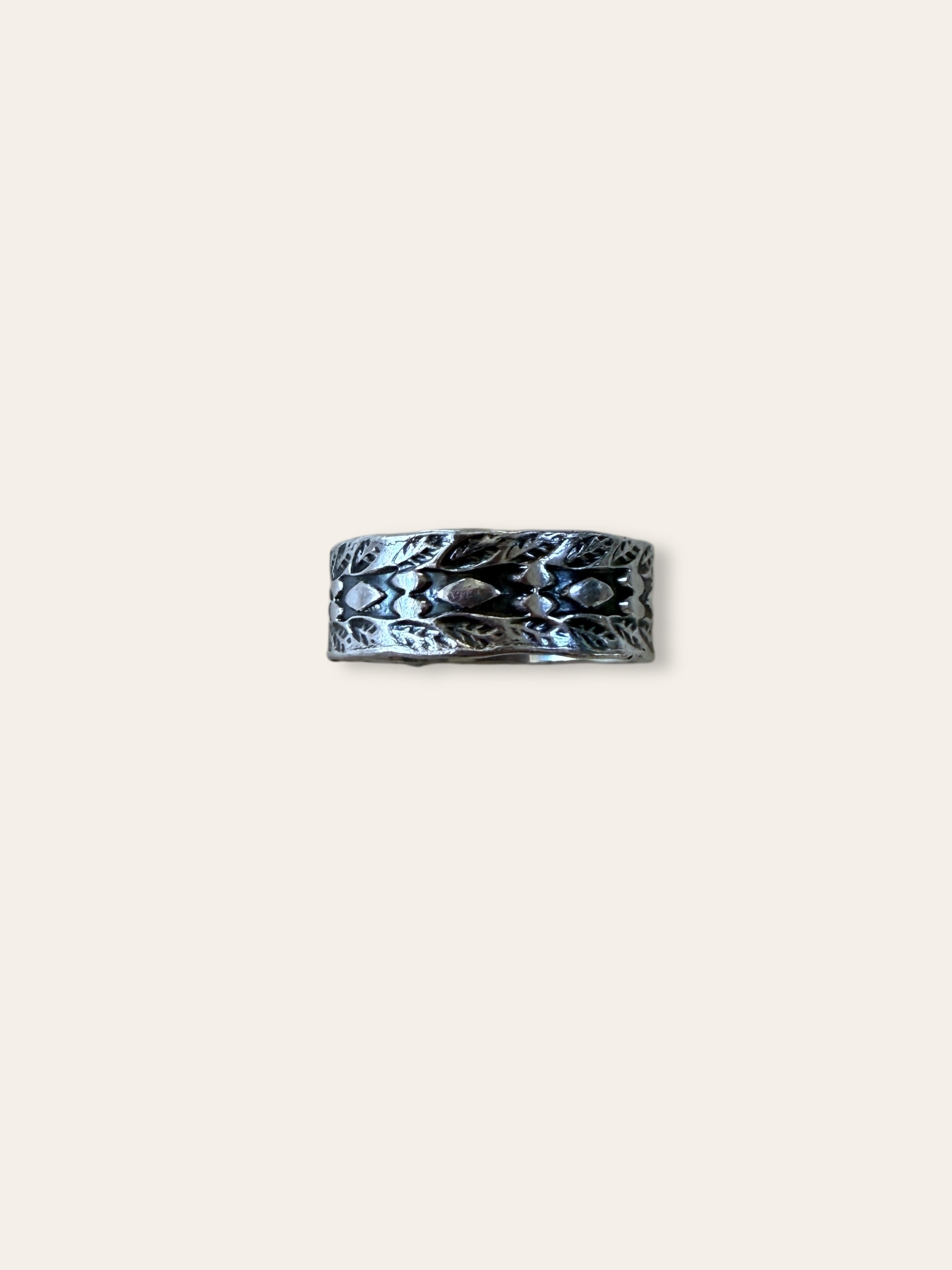 Vintage 1940’s Sterling Silver Cigar Band Ring Size 7.25