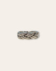 925 Sterling Silver Rope Ring | Chunky Silver Band Rope Ring | Size 10