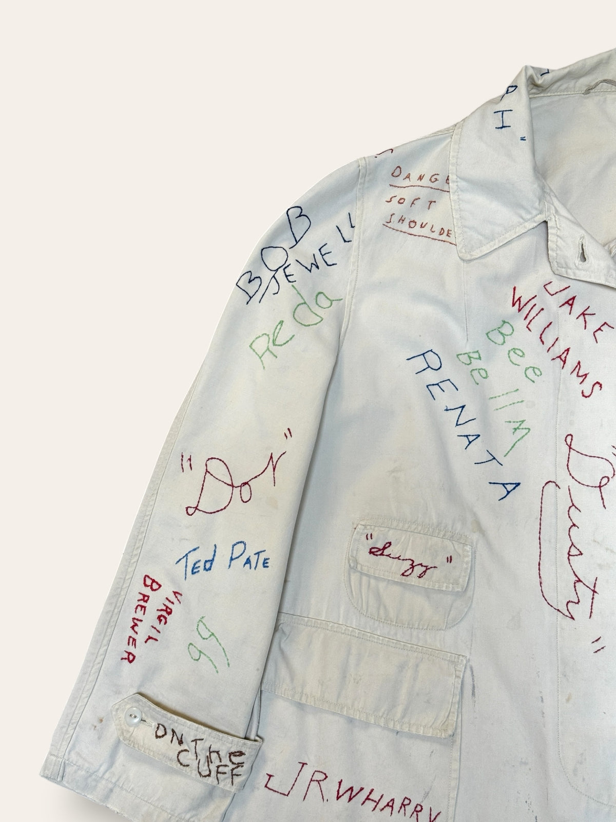 Vintage 1940’s Embroidered Signature Autograph Jacket | Class Autograph Coat