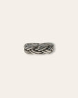 925 Sterling Silver Rope Ring | Chunky Silver Band Rope Ring | Size 10