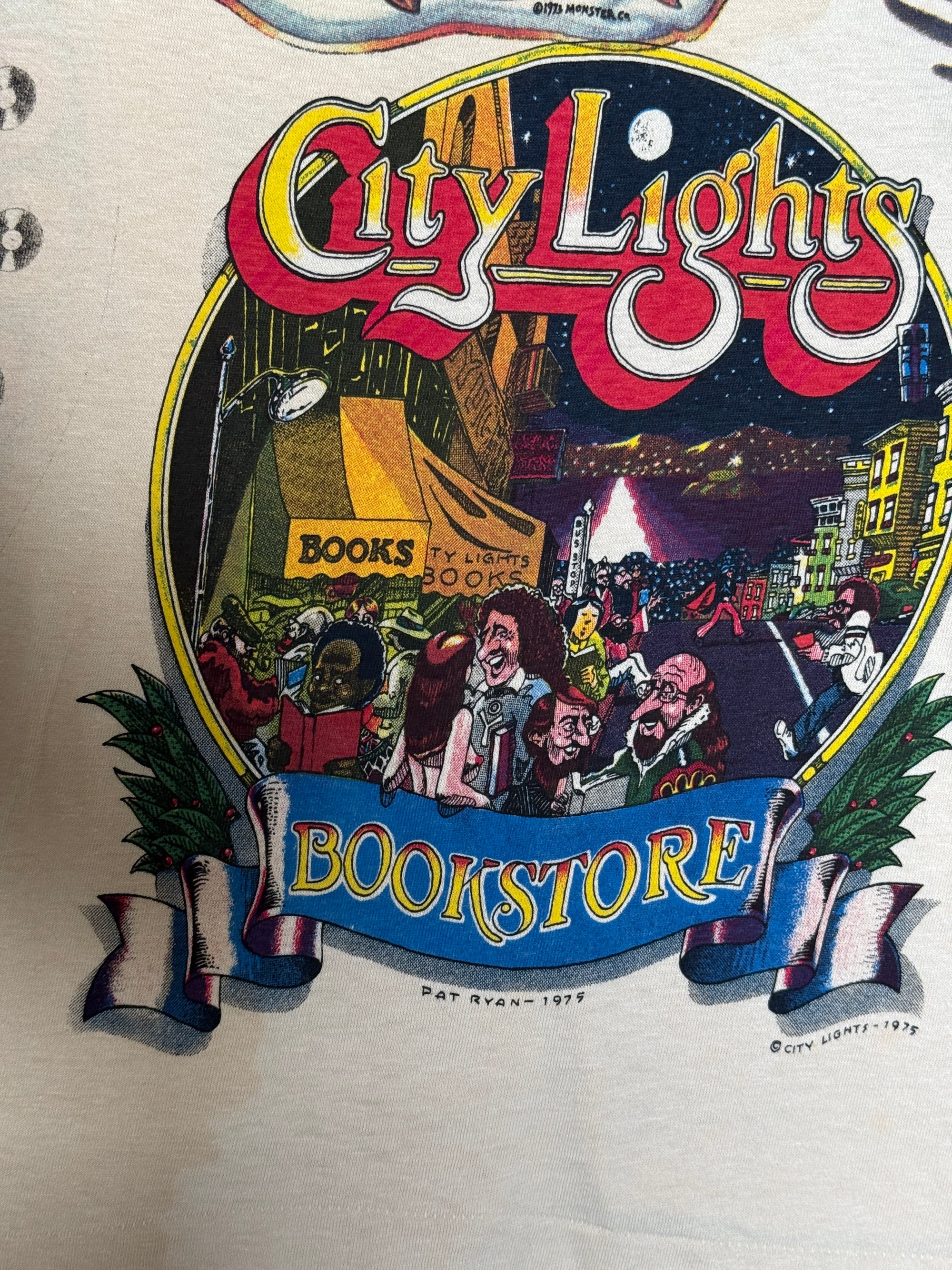 Vintage 1970s Kelley Mouse Studio Test Print T-Shirt | Home Grown Weed | City Lights Bookstore Graphic | Rare 1970s Psychedelic Art T-Shirt