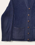 Vintage 1940s McGregor Navy Mohair Cardigan Leather Buttons | Vintage Workwear