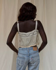 Vintage 1920s Silk & Lace Tank Top | Flapper Era Sleeveless Camisole