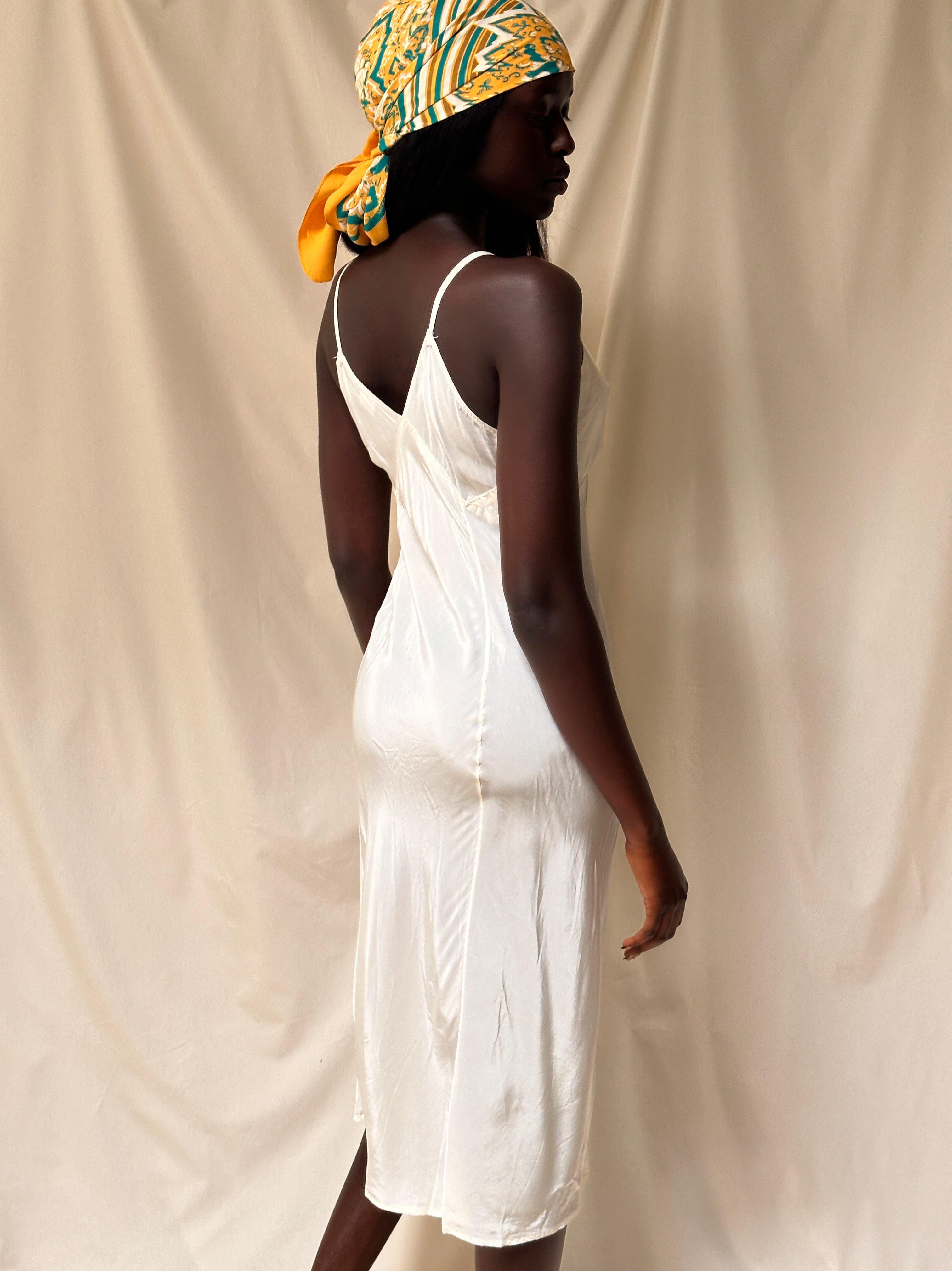 下着・アンダーウェア 1940s White Slip Dress 1940ssatinslipdress-2_600x.jpg