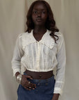 Vintage 1900s Edwardian Pleated Top | Antique Blouse Romantic Cottagecore
