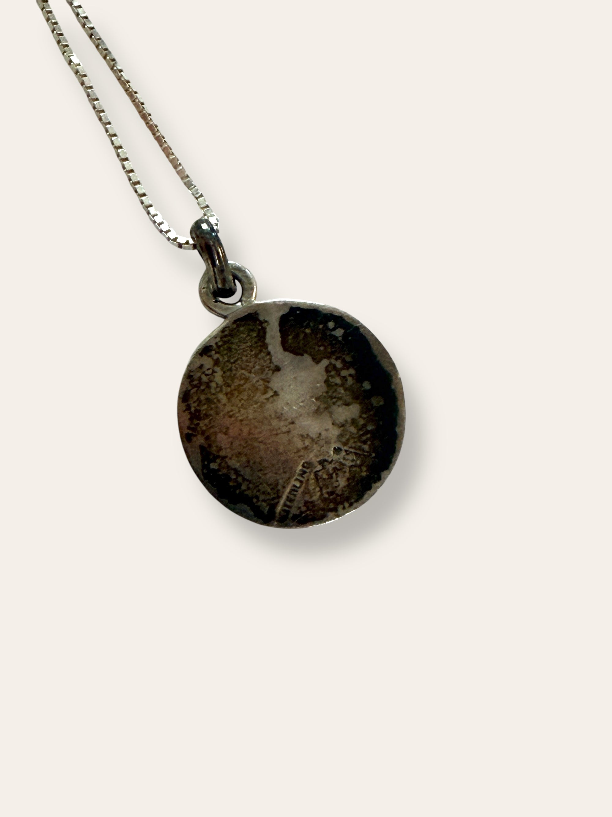 Vintage Aztec Sterling Silver Necklace