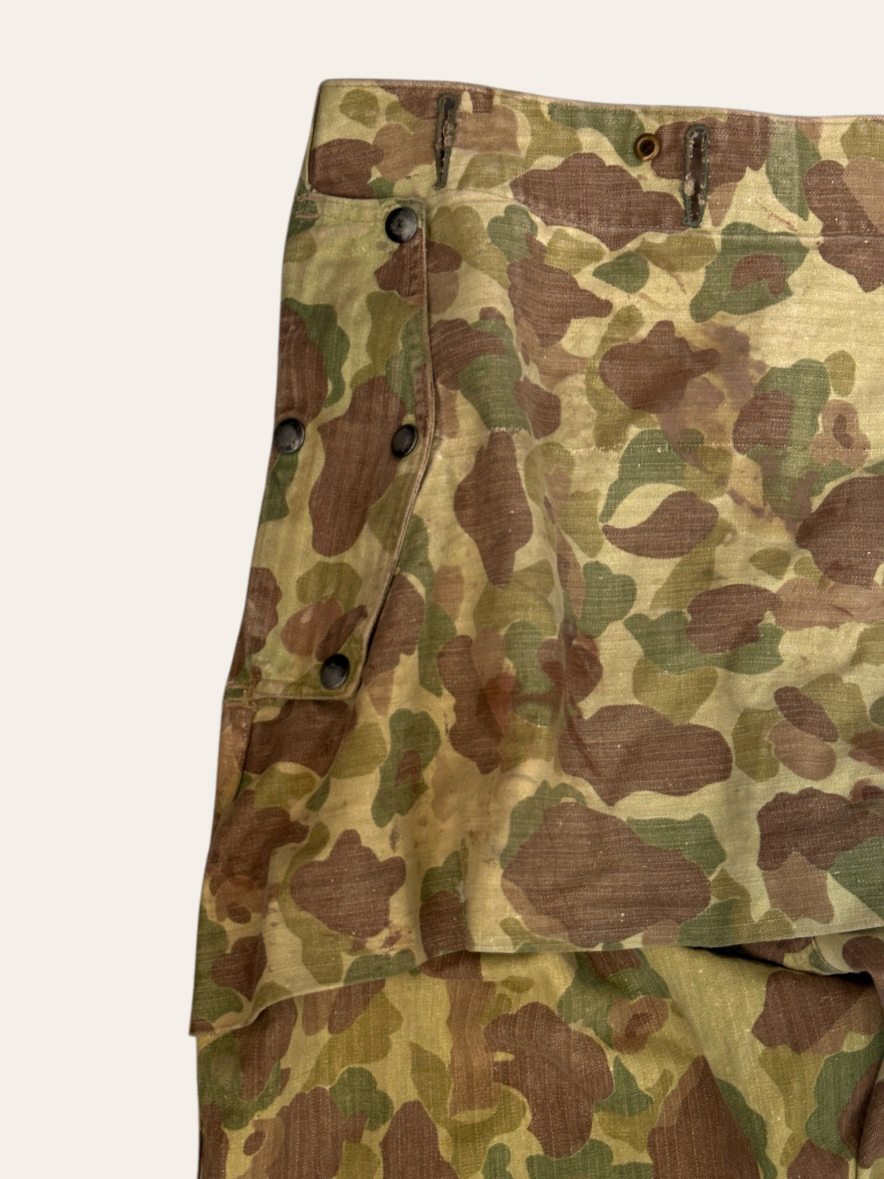 Vintage WWII USMC P44 TROUSERS Frogskin CAMOUFLAGE W:34
