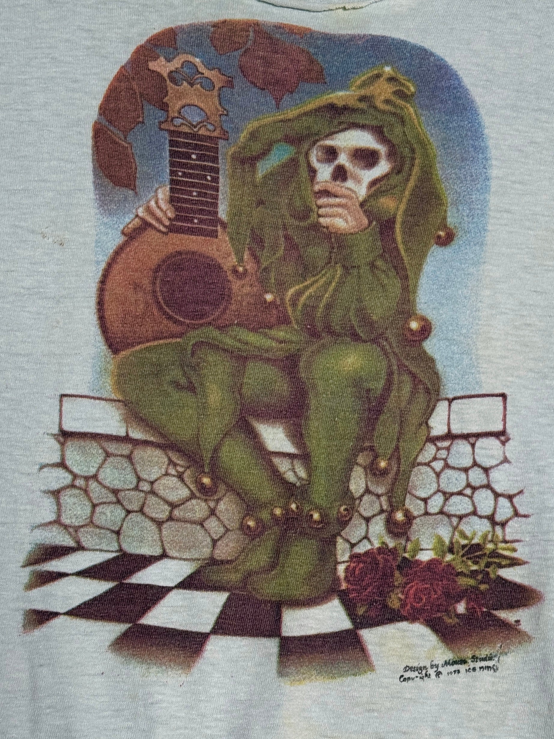 Vintage 1970’s Stanley Mouse T-Shirt | 1970s Grateful Dead Jester Tee