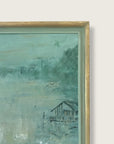 Vintage 1960s Joan Bergevin Mid-Century Modern Impressionist Oil Painting Titled “Evening Retreat” | Vintage MCM Coastal Masterwork Painting