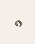 925 Sterling Silver Chunky Double Band Ear Cuff | No Piercing Needed Stacked Earring