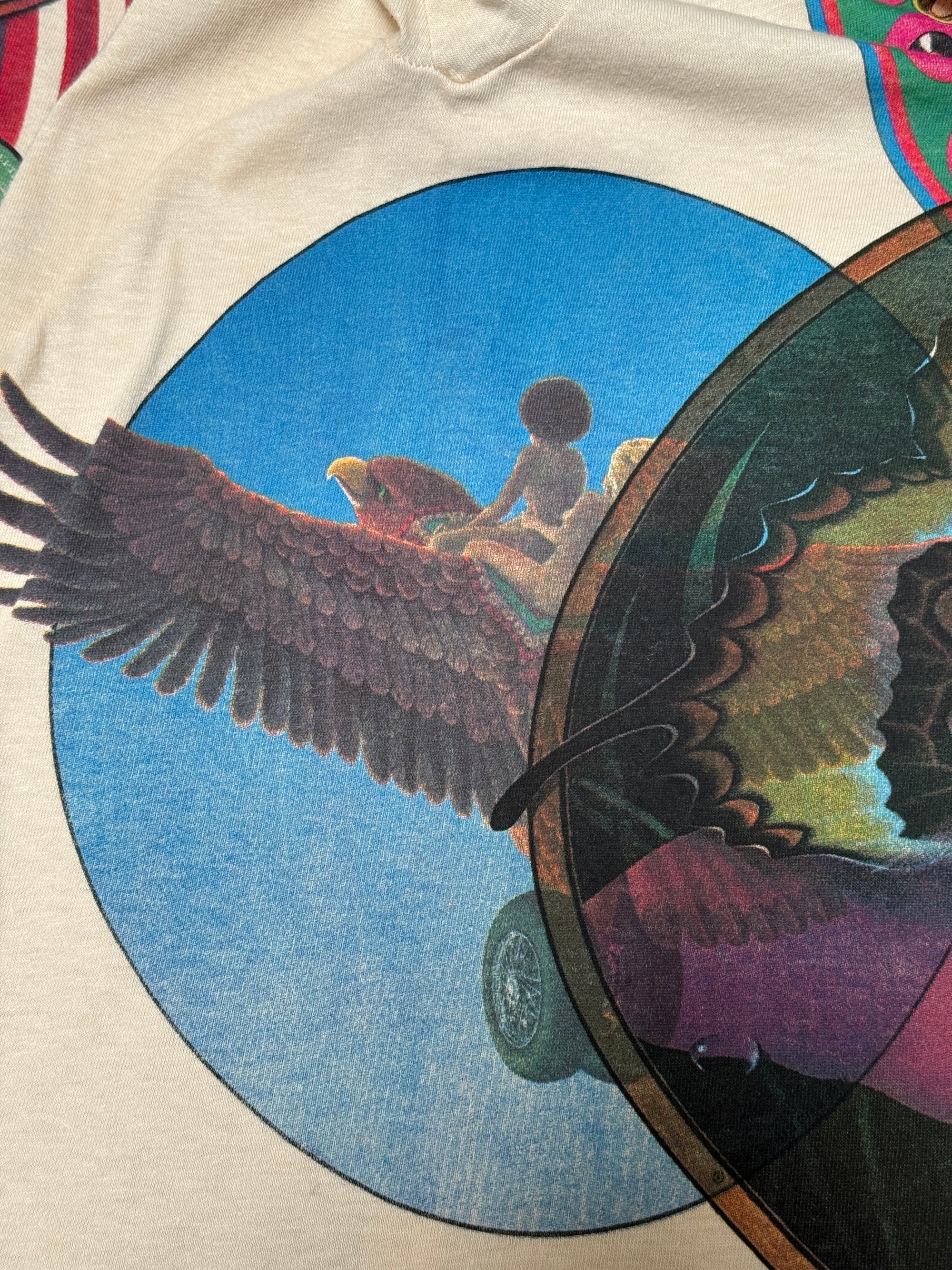 Vintage 1970s Kelley Mouse Studio Test Print T-Shirt | Home Grown Weed | City Lights Bookstore Graphic | Rare 1970s Psychedelic Art T-Shirt