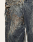 Vintage 1950’s Money Bak Denim Repaired Jeans W:34