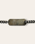 Vintage Sterling Silver WWII Identification Bracelet | Chunky Curb Link | 7” Chain Stamped