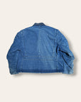 Vintage 1960s Key Imperial Denim Work Jacket | Belted Back Faded Denim