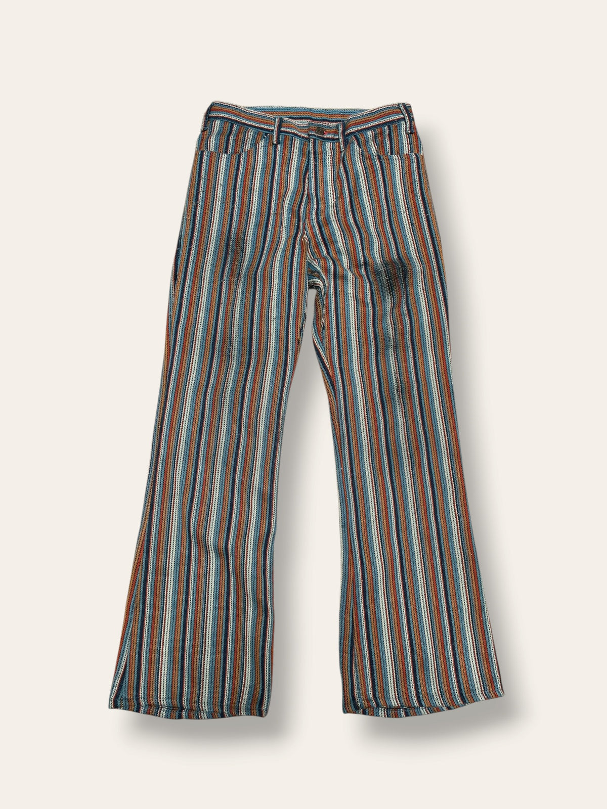 Vintage 1970’s Levi’s Big E Woven Striped Pants | Rare Pattern Size W31