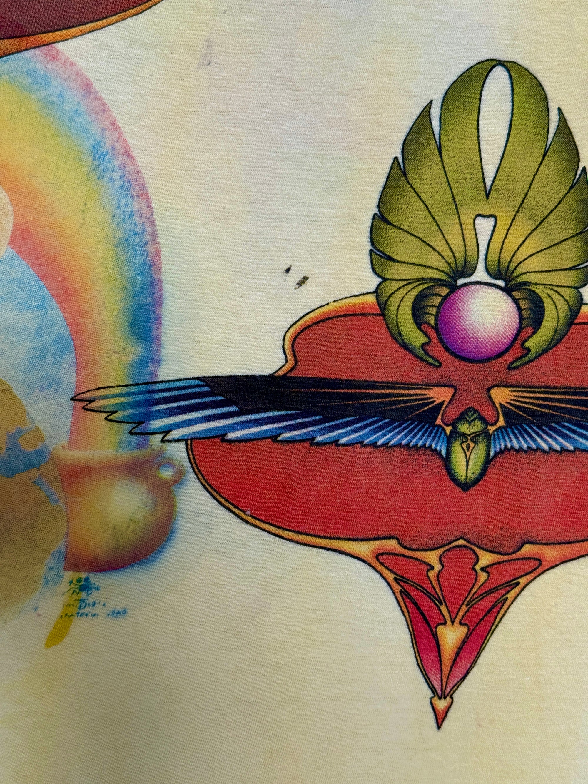 Vintage 1972 Kelley Mouse Studio Test Print T-Shirt | Ted Lucas | Grateful Dead Europe 72’ Graphic | Rare 1970s Psychedelic Art T-Shirt