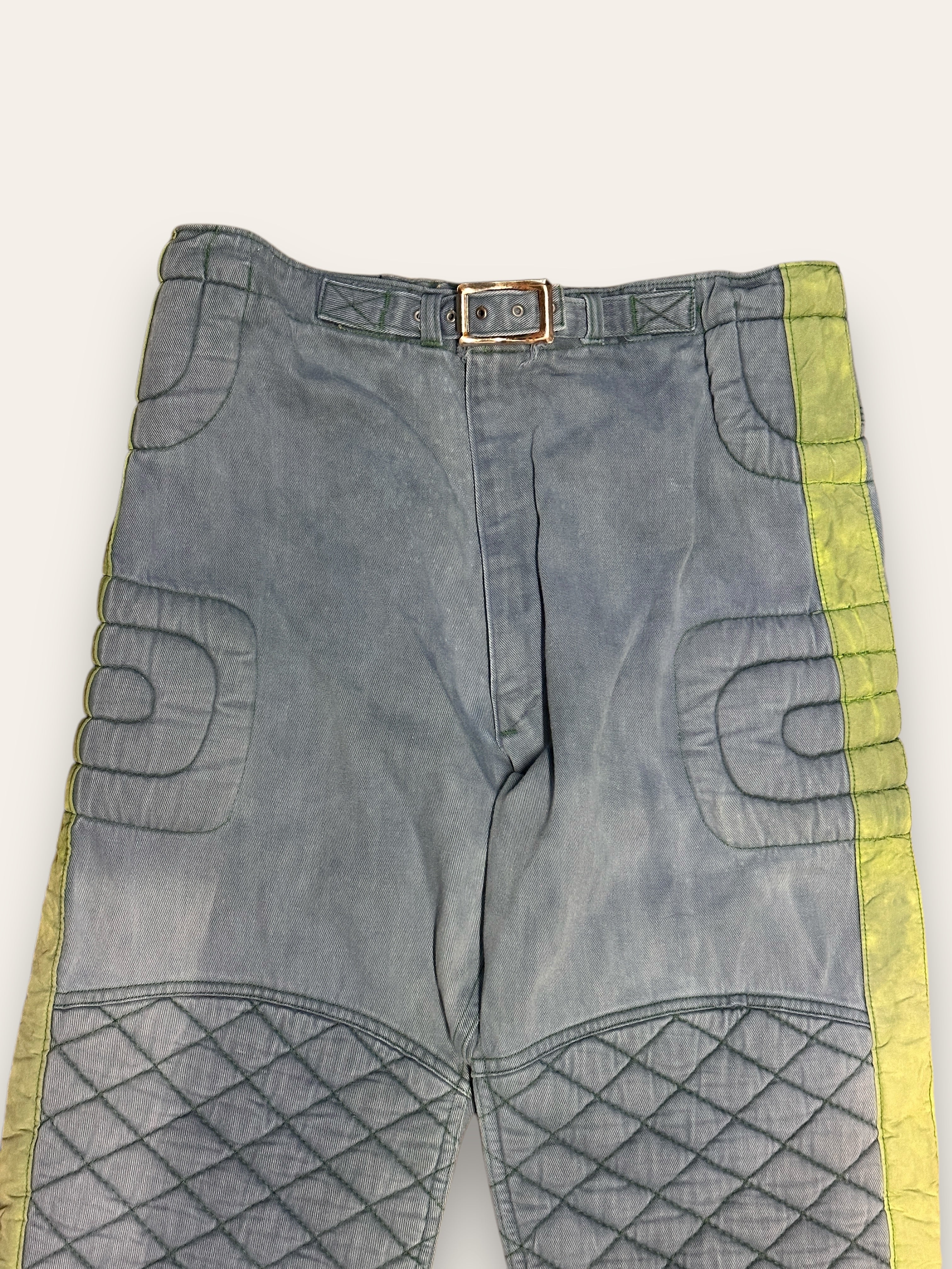 Vintage 1960's - 70's Denim Motorcycle Pants W:34
