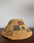 Vintage Jicarilla Apache Coil Handmade Basket | Native American Geometric Basket