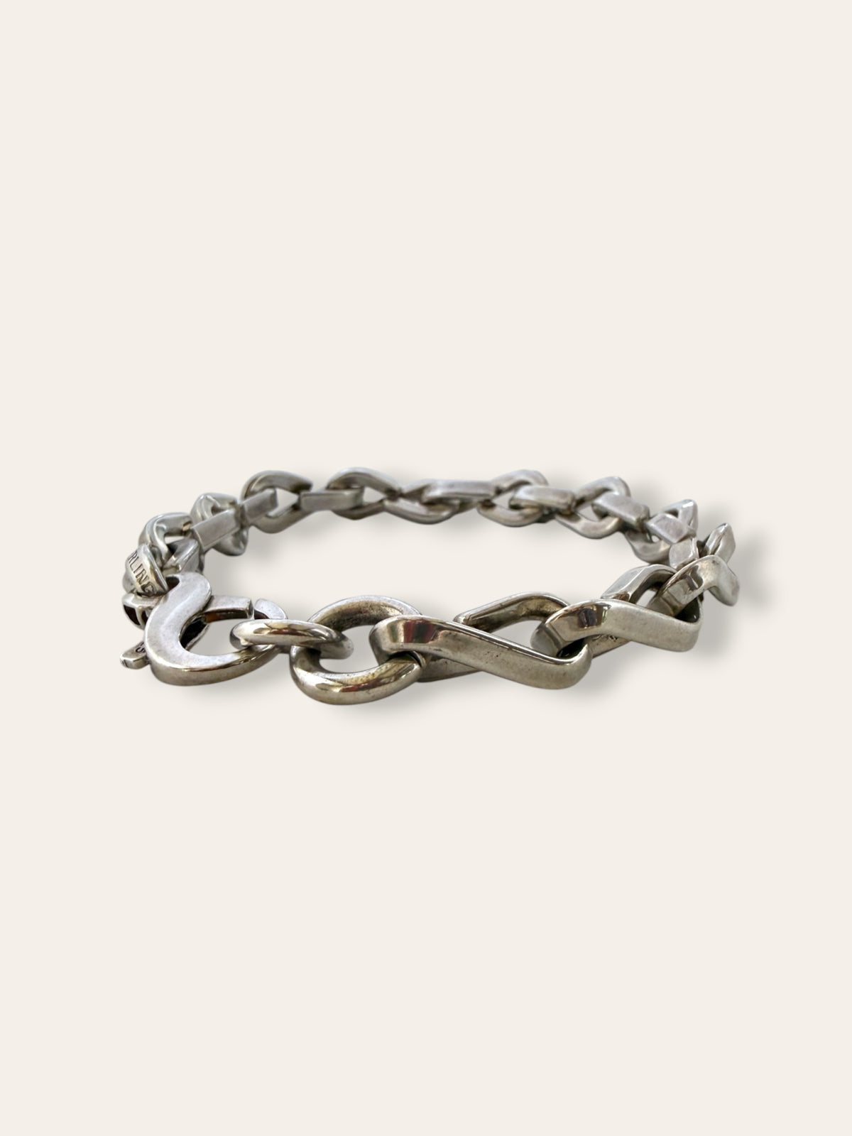 925 Sterling Silver Heavy Artisan Handmade Chain Link Bracelet