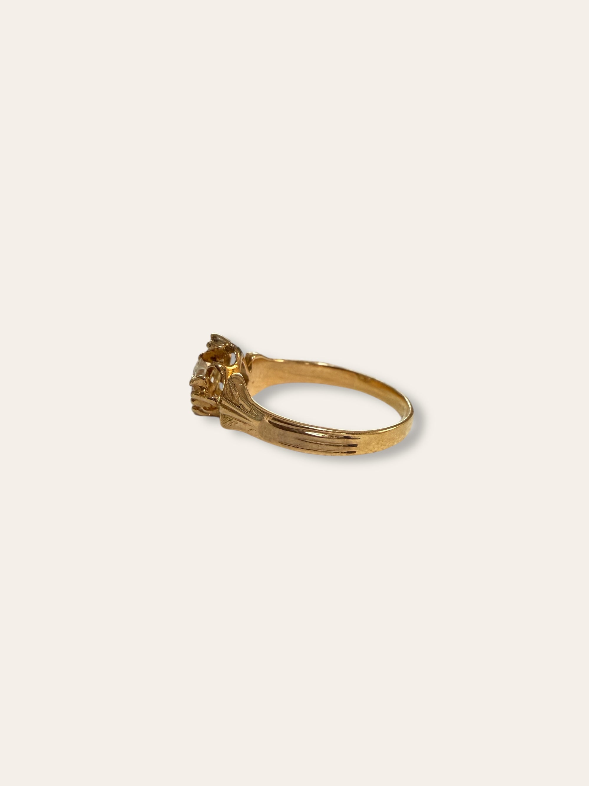 Antique Victorian 14k Gold Diamond Ring Size 6.5