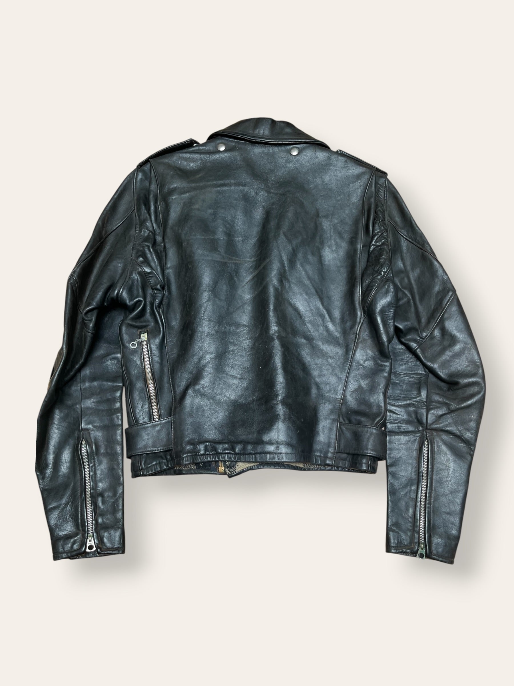 Vintage 1940s Atlas Cycle-Wear Leather Motorcycle Jacket | Rare Horsehide Biker Jacket