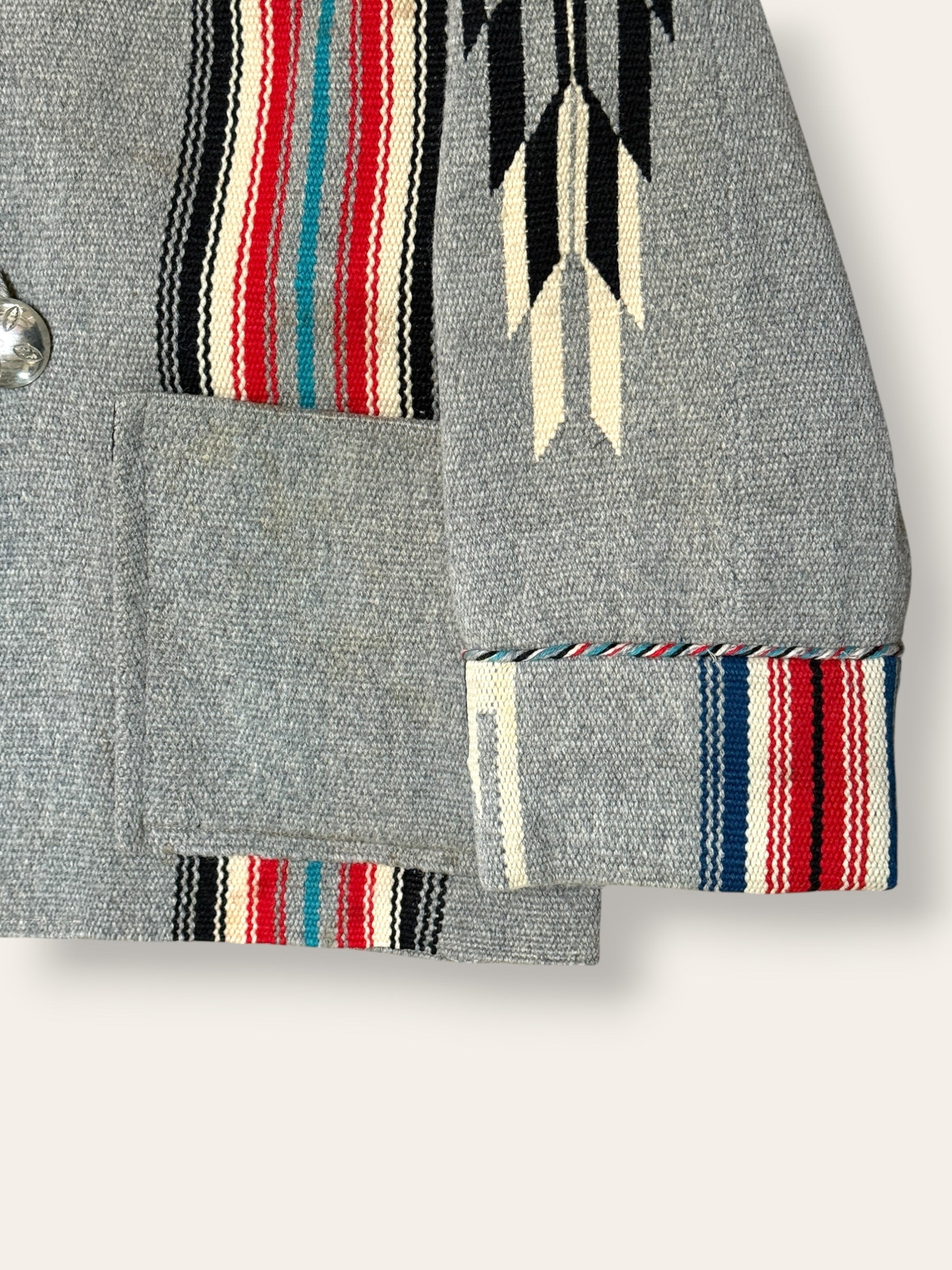 Vintage 1940’s Chimayo Ganscraft Woven Jacket | Southwest Hand Woven Wool Jacket